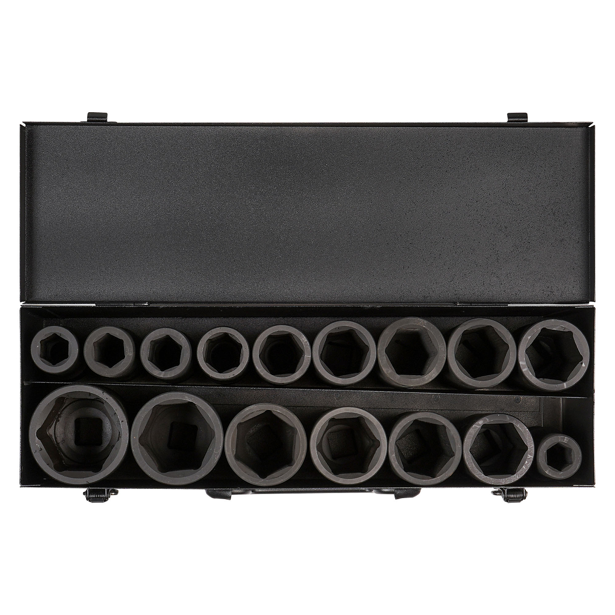 Набор головок ударных 3/4"DR L=90мм, 16пр. (17-50мм) металл. кейс