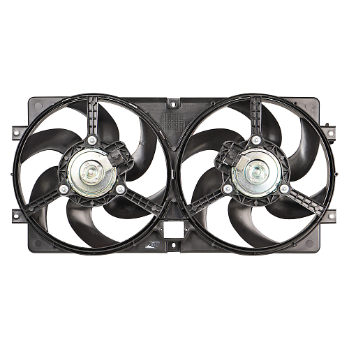 Электровентилятор охлаждения для автомобилей Лада 2123 Chevrolet Niva (2 вентилятора) (с кожухом, без резистора)