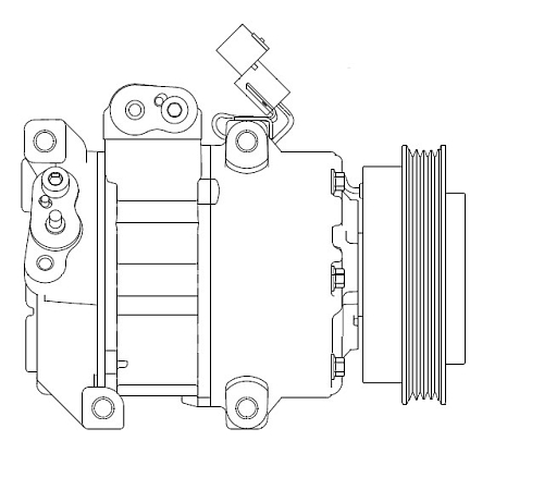 Компрессор кондиционера для автомобилей Rio II (05-)