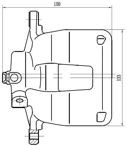 Суппорт тормозной для автомобилей Peugeot Boxer (06-)/Fiat Ducato (06-) задний правый d=48мм