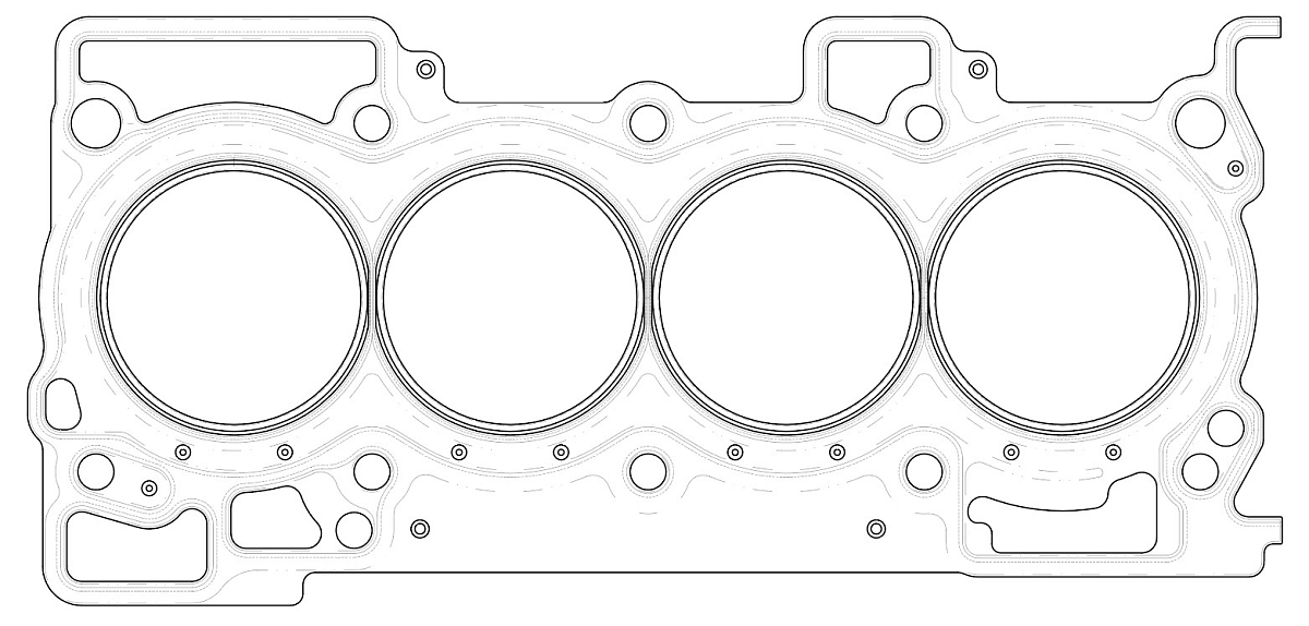 Прокладка ГБЦ для а/м Nissan Qashqai (06-)/X-Trail (07-)/Tiida (04-) 1.8i/2.0i [MR20DE]