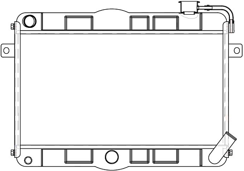 Радиатор охлаждения для автомобилей Лада 2121 Нива (паяный)