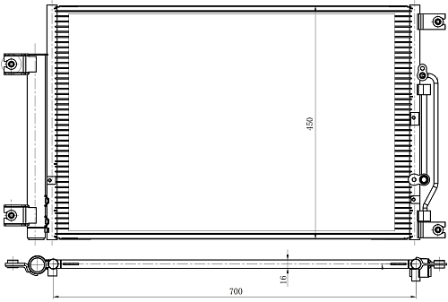 Радиатор кондиционера для автомобилей Foton Auman EST A (BJ 4189) (17-)
