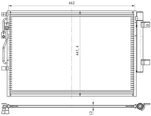 Радиатор кондиц. для автомобилей Chery Tiggo 8 Pro (21-)/Omoda C5 (22-)