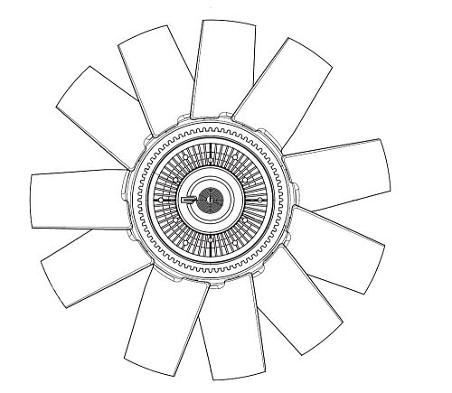 Муфта вязкостная для автомобилей ГАЗель Next с двигателем УМЗ-А274 EvoTech 2.7 (с крыльчаткой)