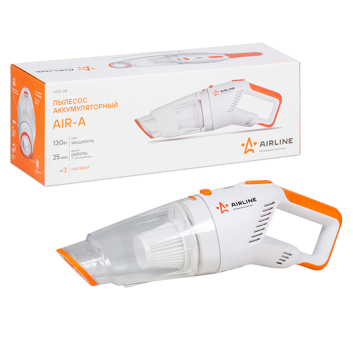Пылесос аккумуляторный (беспроводной) AIR-A 4000PA (130Вт, 0.5л, 2000 mAh)