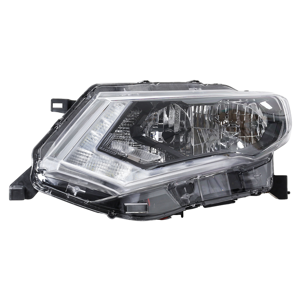 Фара для автомобилей Nissan X-Trail T32 (13-) рестайлинг, галоген/светодиодная, с ДХО, электрический корректор, левая