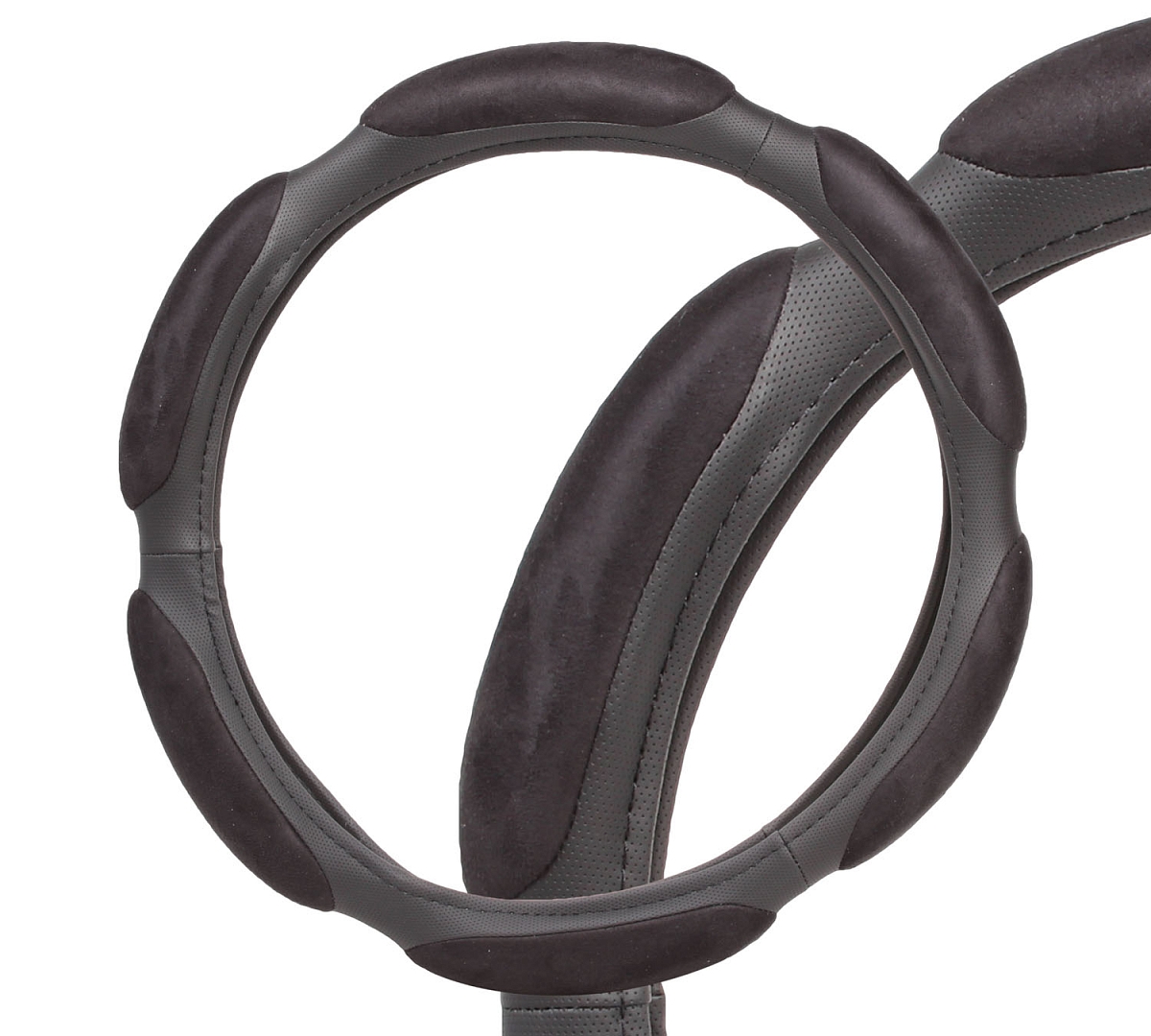 Оплетка на руль, спонжевая, черная, 38 см / M