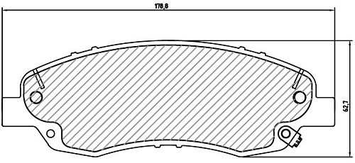 Колодки тормозные дисковые передние для автомобилей TANK 500 (21-) / Great Wall Poer King Kong (22-) 178x63мм