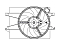 Электровентилятор охлаждения для автомобилей Ford Fiesta (01-)/Fusion (02-) (с кожухом) A/C-