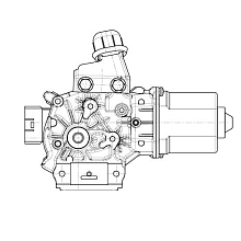 Моторедуктор стеклоочистителя для автомобилей Renault Kaptur (16-) (перед.)