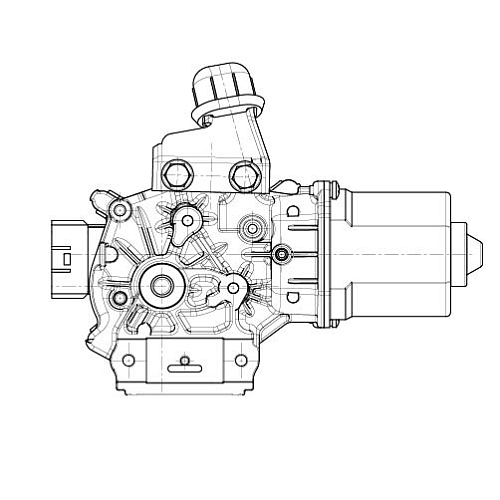 Моторедуктор стеклоочистителя для автомобилей Renault Kaptur (16-) (перед.)