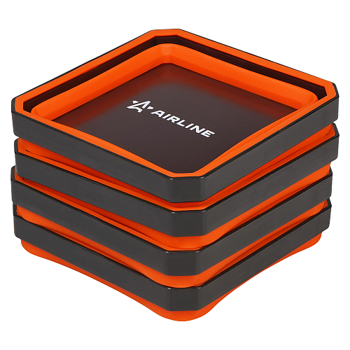 Лоток магнитный силиконовый складной для крепежа 115х115х50мм, набор 4пр.