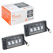 Фары противотуманные светодиодные для Лада 2110-2115, КАМАЗ, 52Вт (26Вт x 2), H3, Белый, 174x85x60 мм, комплект 2шт.