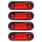 Огонь габаритный светодиодный, 12/24В, красный, комплект 4 шт.