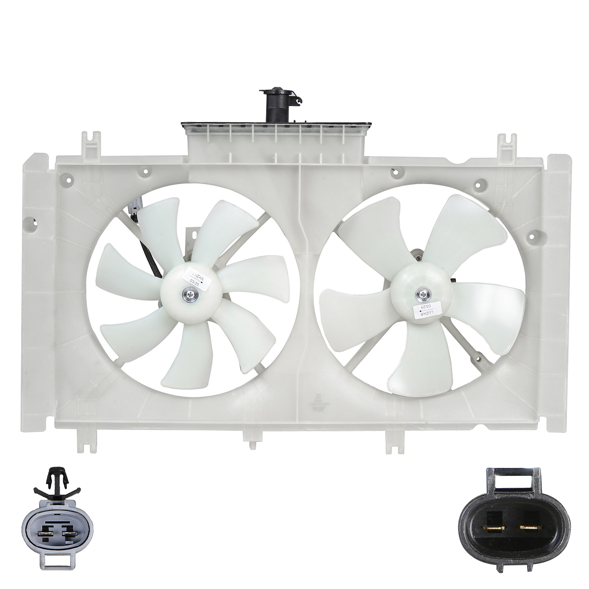 Электровентилятор охлаждения для автомобилей Mazda 6 (GG) (02-) 1.8i/2.0i (2 вент.) (с кожухом)