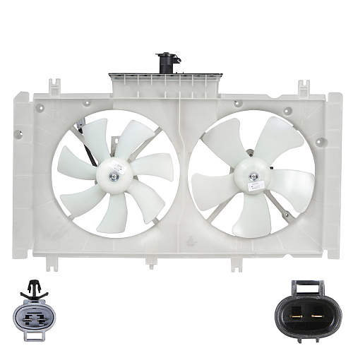 Электровентилятор охлаждения для автомобилей Mazda 6 (GG) (02-) 1.8i/2.0i (2 вент.) (с кожухом)