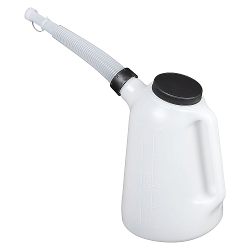 Емкость (лейка) мерная PRO 5л пластиковая для масла и тех. жидк., резьб. крышка