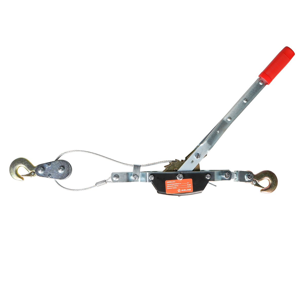 Лебедка ручная рычажная с двойным храповым механизмом 1 т, 2,2 м МП-серия