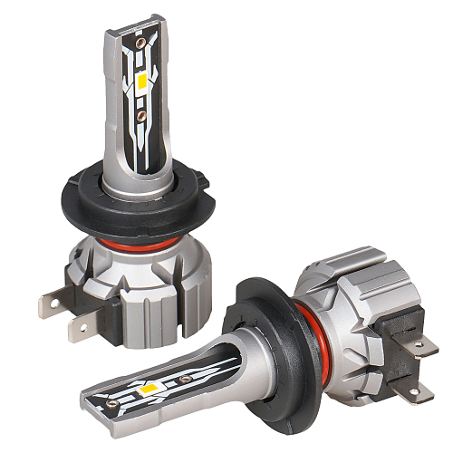 Лампа светодиодная H7 STANDARD, 17Вт, 4000Лм (2000Лм x 2), 3000К (Желтый), 12В, комплект 2 шт. МП-серия