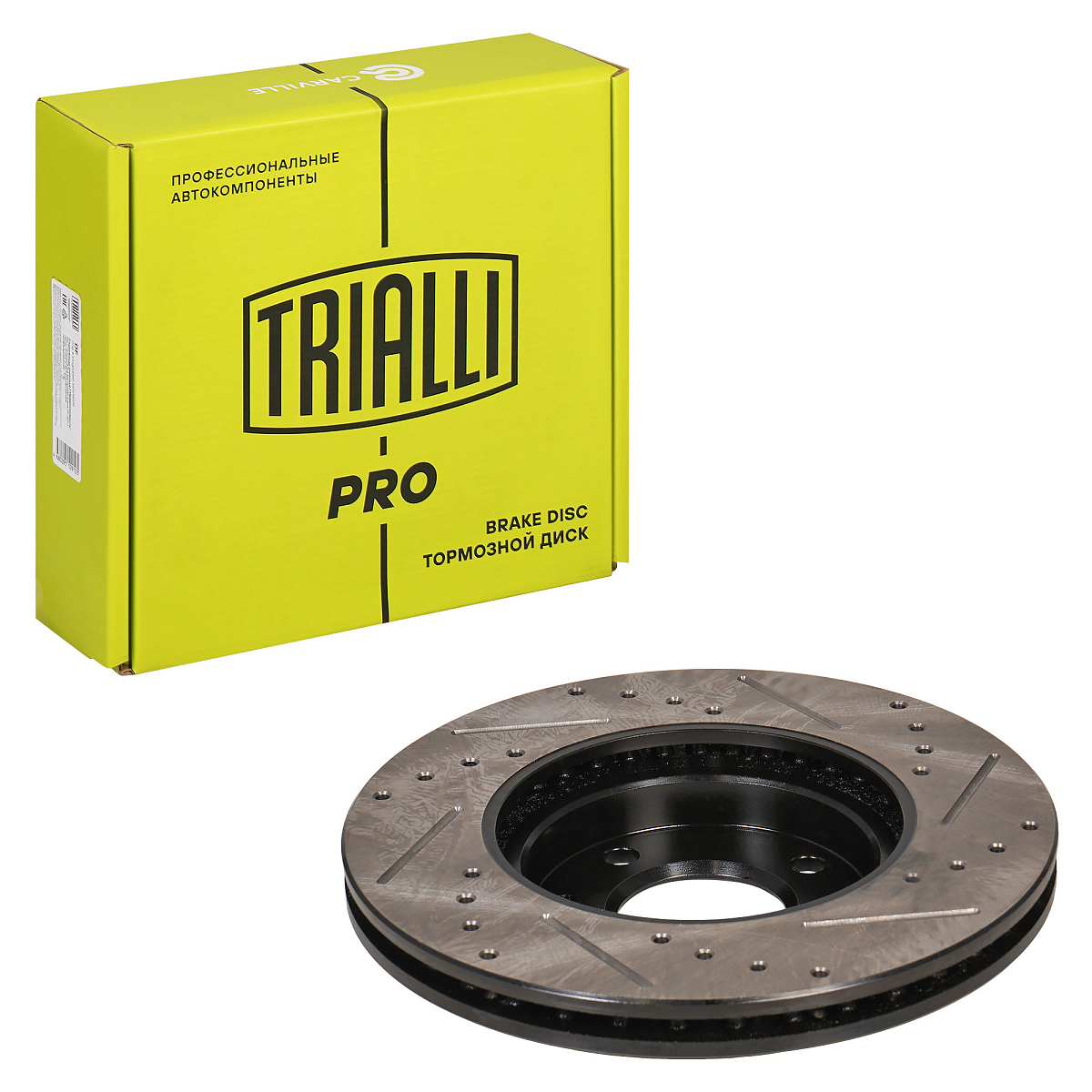 Диски тормозные для автомобилей Hyundai Solaris (10-) (17-) передний d=256 PRO (перфорированный / слотированный / окрашенный)