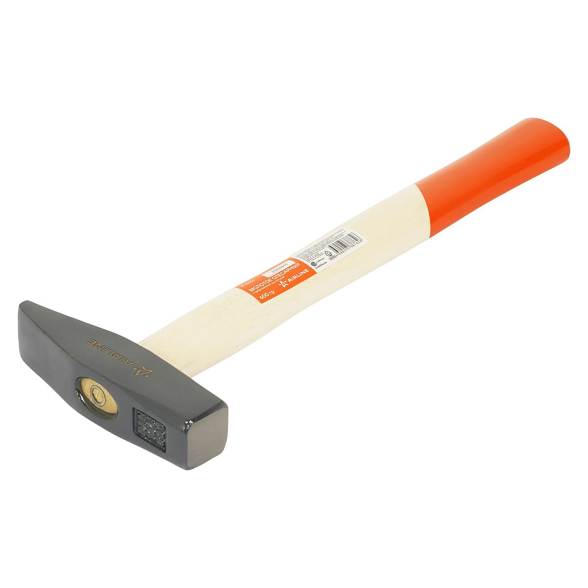 Молоток слесарный с деревянной рукояткой 600гр