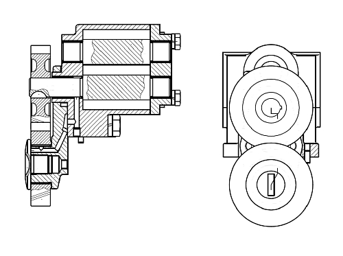 Насос масляный для автомобилей МАЗ, Урал с двиг. ЯМЗ-7511, 236, 238