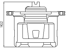 Суппорт тормозной для автомобилей Nissan Almera Classic B10 (06-) передний правый d=54мм