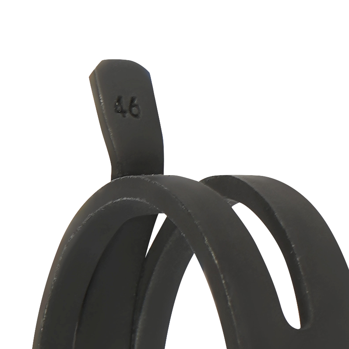 Хомут пружинный 46 (40,5-48,5/12мм), мин.44,5мм, самозажимной, хром-цинк(dacromet),черный