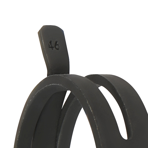 Хомут пружинный 46 (40,5-48,5/12мм), мин.44,5мм, самозажимной, хром-цинк(dacromet),черный