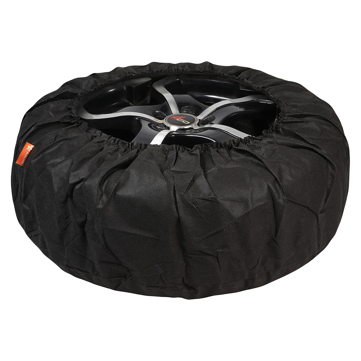 Чехлы для колес, размер R 13-17", без ручек, спанбонд, комплект 4 шт., цвет черный