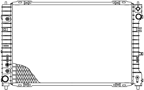 Радиатор охлаждения для а/м Escape (00-)/(07-)/Maverick (00-)/Tribute (00-) 3.0i M/A