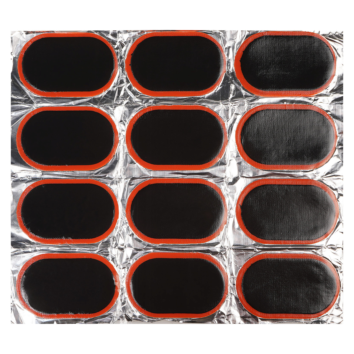 Ремкомплект для камер, заплатки овальные 75*50 мм - 12 шт., клей-активатор 12мл