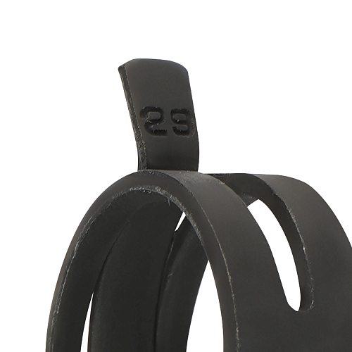 Хомут пружинный 29 (27-31,5/12мм), мин.28мм, самозажимной, хром-цинк(dacromet),черный