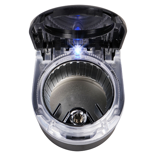 Пепельница овальная с автоматической подсветкой, цвет черный/хром