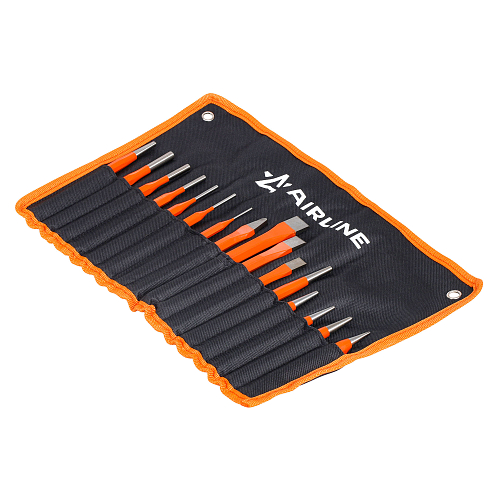 Набор ударного инструмента 16 пр.(зубило, кернер, выколотка, добойник) сумка