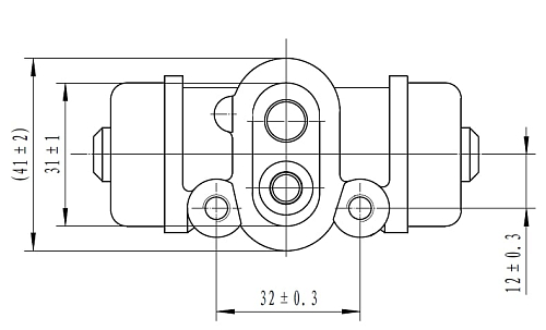 Цилиндр тормозной для автомобилей Mazda Premacy (99-) задний левый / правый d=20.6мм