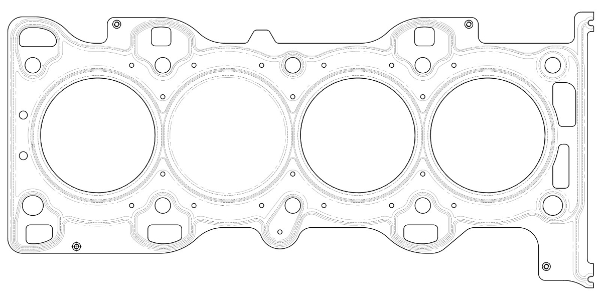 Прокладка ГБЦ для а/м Ford Focus II (04-)/Mazda 6 (GG) (02-) 1.8i