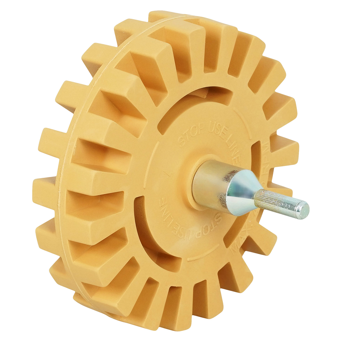 Диск зачистной для удаления скотча на шуруповерт, 100 мм, ребристый, с адаптером