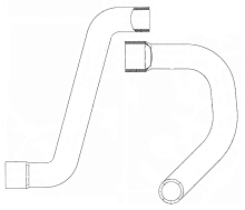 Патрубки охлаждения для автомобилей ГАЗ 33106 Валдай c дв.Cummins (силикон, кмпл., 2 шт.)