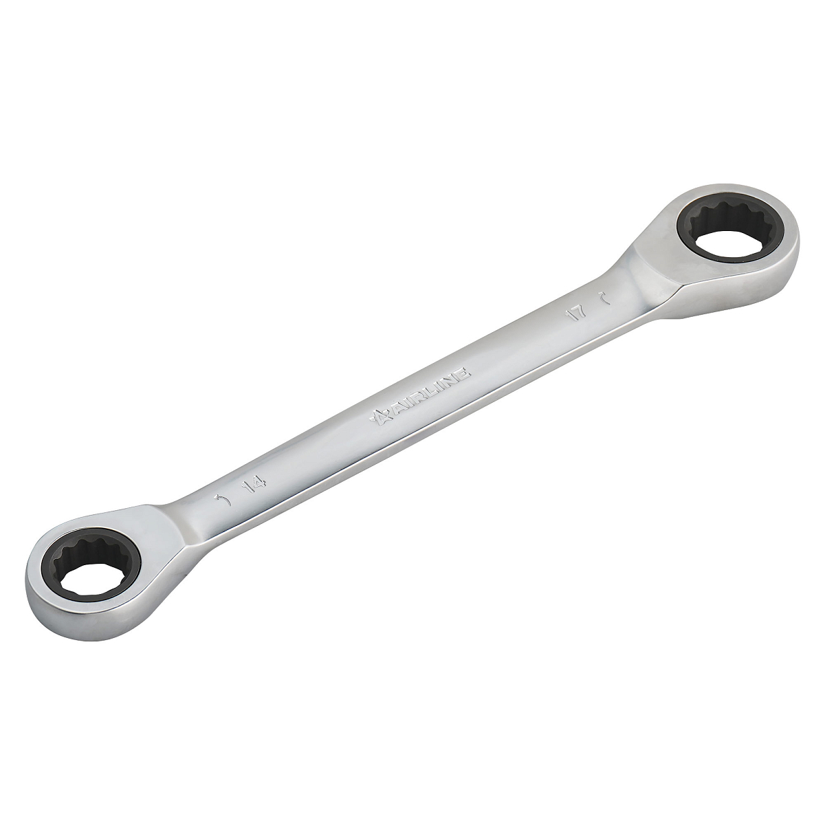 Ключ накидной трещоточный 14х17мм PRO, пласт.подвес