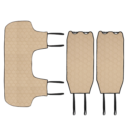 Накидка "Алькантара", задняя (3 предмета), экокожа с перфорацией, бежевая