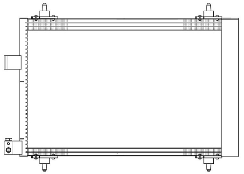 Радиатор кондиционера для автомобилей Peugeot 407 (04-)/Citroen C5 (08-)