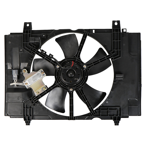 Электровентилятор охлаждения для автомобилей Nissan Tiida (04-) 1.6i (с кожухом и резистором) A/C+