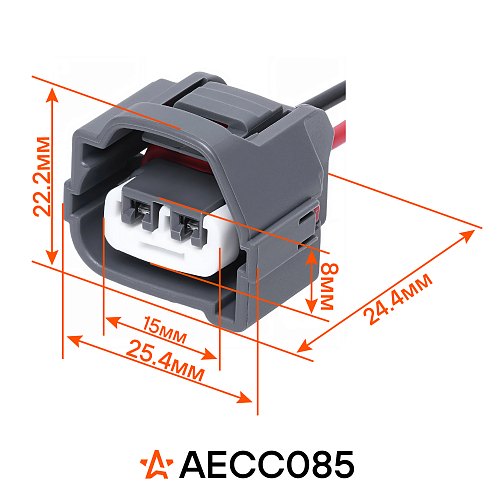 Разъём 2 pin с проводами для катушки зажигания Chevrolet, Daewoo, Hyundai
