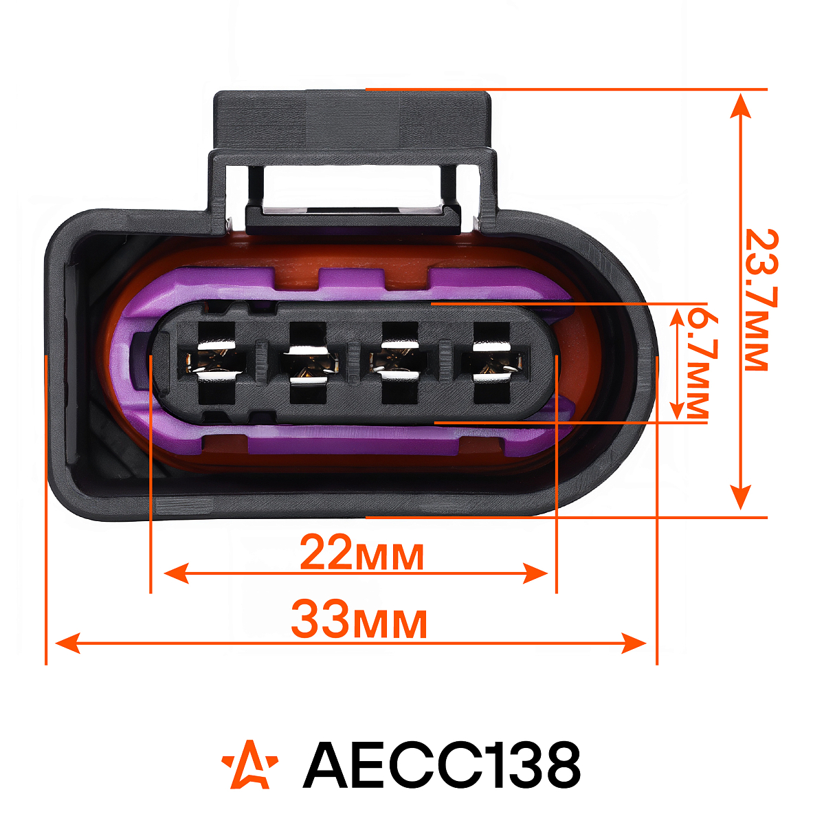 Разъем 4 pin с проводами для катушки зажиг. для VAG Octavia III, A3; Mercedes M W164, GL X164