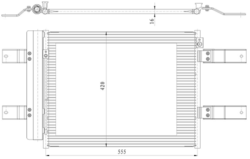 Радиатор кондиционера для автомобилей FAW J6 (CA3310) (13-)