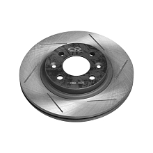 Диски тормозные высокоуглеродистый с технической выточкой и окраской передний левый для автомобилей Renault Logan (07-) d=259 4*100 (серия Carville Racing)