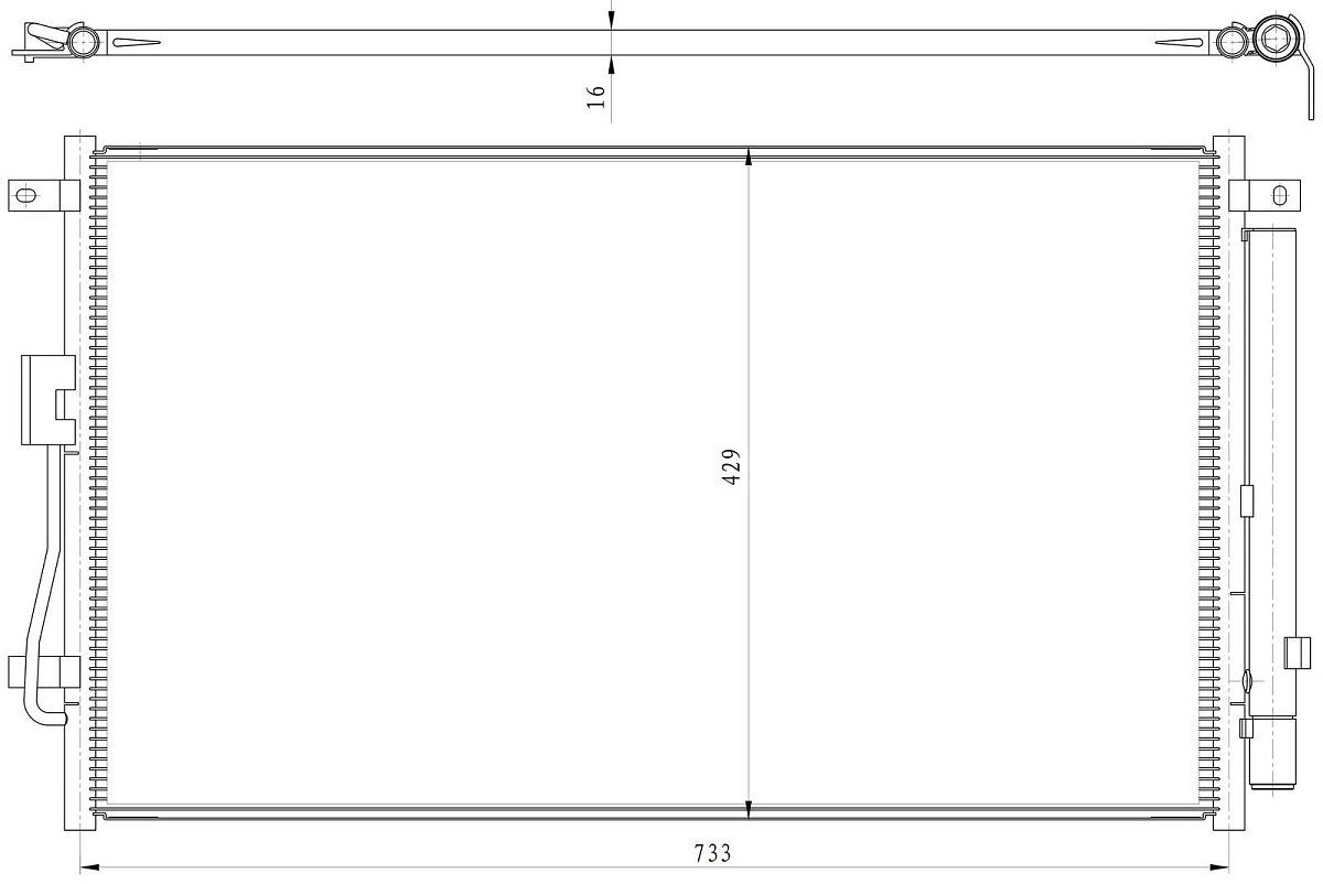 Радиатор кондиционера для автомобилей GAC GS8 II (21-) 2.0T [4B20J1]
