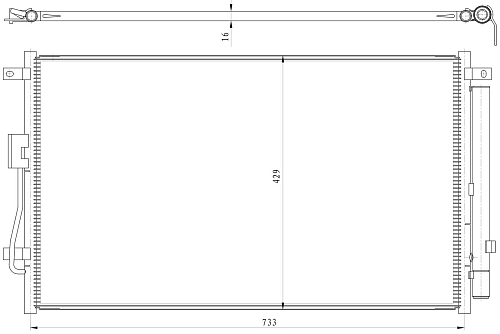 Радиатор кондиционера для автомобилей GAC GS8 II (21-) 2.0T [4B20J1]